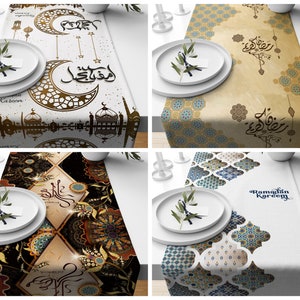 Ramadan table decorations|Eid Mubarak table top|Islamic table runner|Ramadan Kareem Gift for muslims|Handmade material
