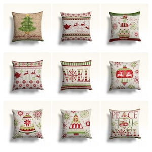 Christmas Cushion Cover|Xmas home decoration|Christmas tree decor|Christmas gift|Xmas snowflakes winter trend