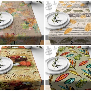 Camino de mesa de otoño/Camino de mesa de tendencia otoñal/Camino de mesa estilo granja/Camino de mesa con hojas para inauguración de la casa/Camino de mesa de comedor/Camino de mesa de cocina