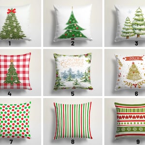 Fodera per cuscino a forma di albero di pino di Capodanno/Fodera per cuscino a forma di albero di vetro/Fodera per cuscino natalizio/Decorazione per la casa natalizia verde e rossa/Tessuti per la casa di Capodanno