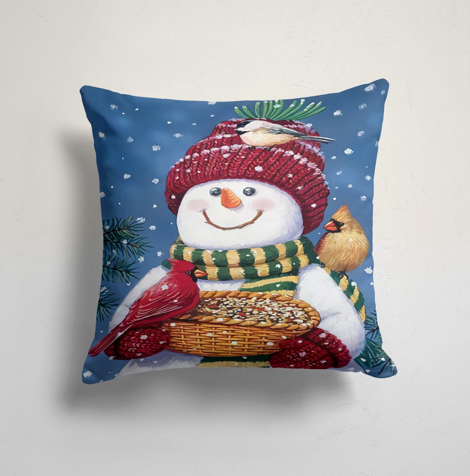 クリスマス クッションカバー/雪だるま トナカイ クッションケース