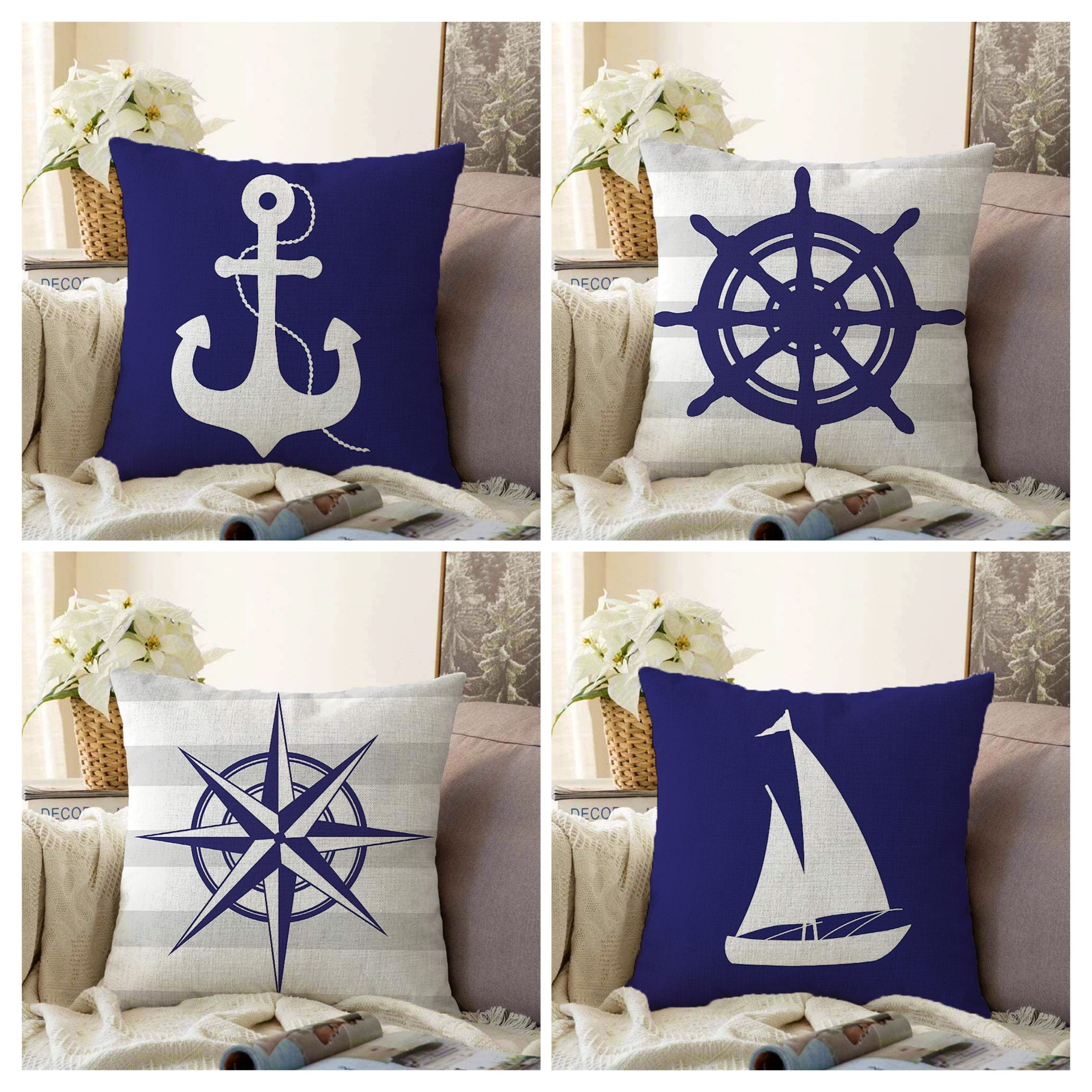 Nautical cushions and throws hot sale