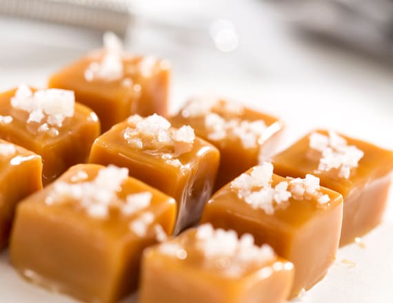 Build a Box Item - Sea Salt Caramels - 10 Pack - Simple Ingredients - Buttery Soft Caramels