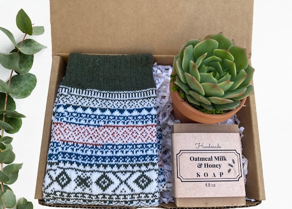 Cozy Gift - Gift Box For Friend - Thank You Gift - Gift For CoWorker - Self Care Gift - Hygge Gift - Nordic Socks Gift