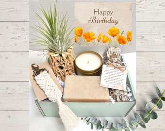 Birthday Gift Box - Home Decor Gift - Happy Birthday Care Package - Plant Gifts - Summer Gifts