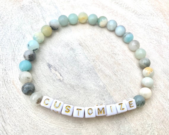 Build a Box - Word Bracelets - Word of the Year Bracelet - Custom Bracelets - Affirmation Bracelets - Gemstone Bracelets