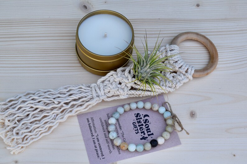 Macrame Air Plant Gift Box Macrame Air Plant Hanger Gifts that Grow Thank You Gift Appreciation Gift Box