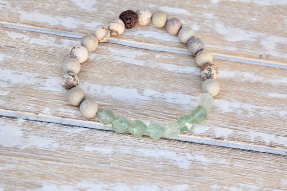 Luck Bracelet - Aventurine Star Cut Gemstone Bracelet - Crystal Bracelet