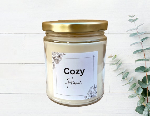Build a Box - Cozy Home Candle - Pick Your Candle Scent - Hand Poured Small Batch Soy Candles - 8oz - Gift for New Home