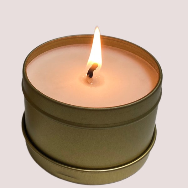 Build a Box Item- Soy Candle - 4 Ounce Candle in Gold Tin