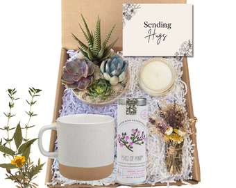 Cadeaumand verzenden van knuffels - Onderhoudspakket voor het verzenden van knuffels - Comfortcadeau - Sappig arrangementcadeau - Thinking of You-cadeaumand