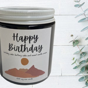 Build a Box - Happy Birthday Candle - Birthday Cake Soy Candle - Hand Poured Small Batch Candles - 4oz Soy Candle