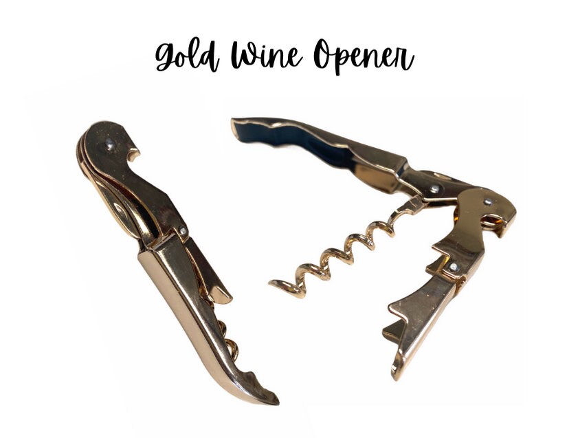 Wine Opener Wine Key Gold Beverage Opener Gold Wine Key Etsy