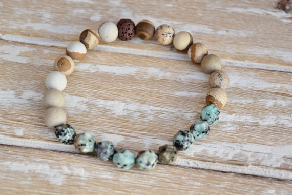 Transformation & Strength Bracelet - African Turquoise Star Cut Gemstone Bracelet