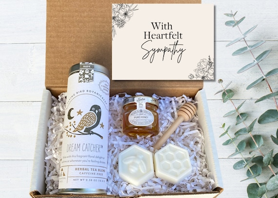 Sympathy Gift Box - Tea & Honey Gift - Sympathy Care Package - Gift For Clients, Employees, Friends and Family - We Ship For You!