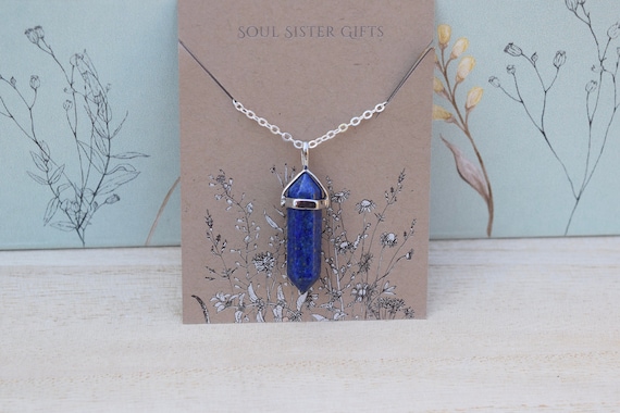 Gemstone Necklace - Rose Quartz Necklace - Pendant Necklace - Layering Necklace - Amethyst - Tiger's Eye - Aventurine - Lapis - Clear Quartz