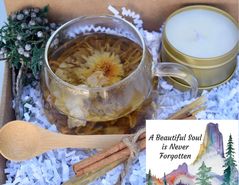Blooming Tea Set Sympathy Flowering Tea Gift Box Organic Etsy
