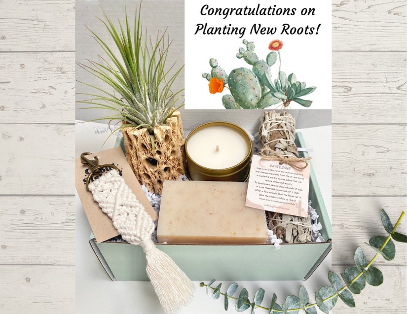Home Blessing Gift Box Succulent, Tea, Candle & Sage Gift Box Housewarming  Gifts New Home Box Realtor Client Gifts Build a Box 