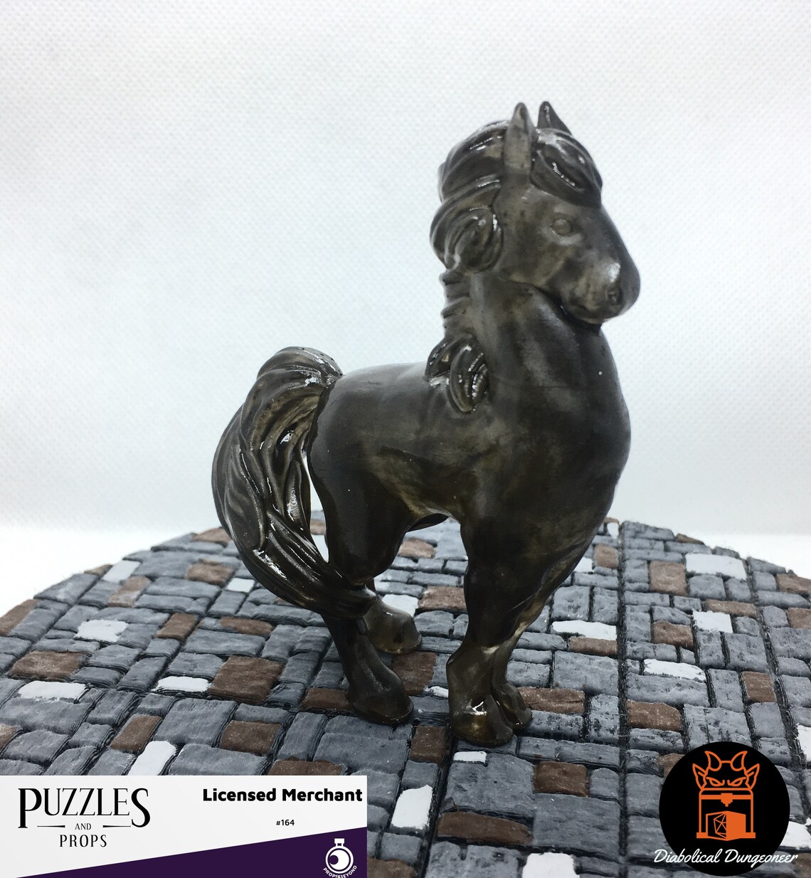 Figurine of Wonderous Power Obsidian Steed by Puzzles & Props Etsy