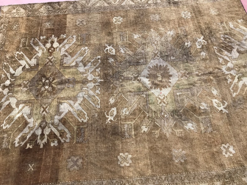 aztec rug area rug FREE SHIPPING 5.4 x 7.1 ft tribal rug ethnic rug,handmade rug,oriental rug MFK463 decorative vintage rug turkish rug
