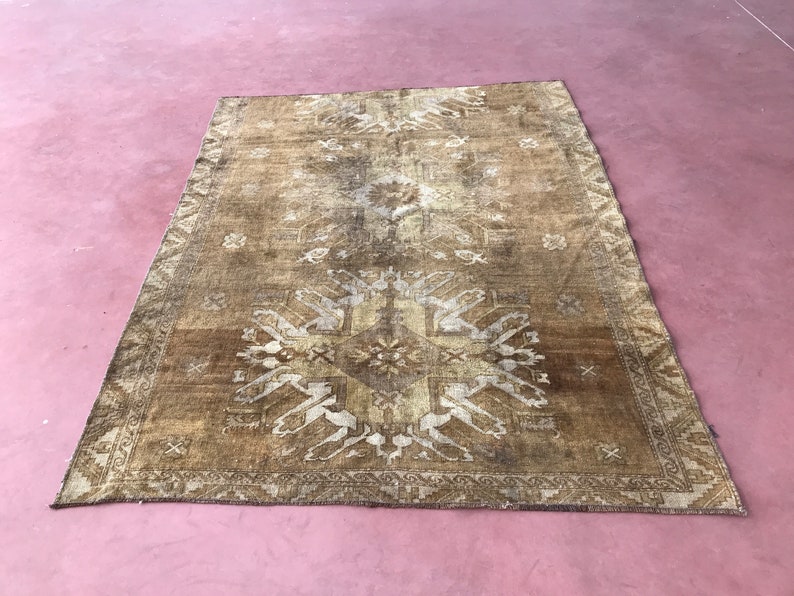 aztec rug area rug FREE SHIPPING 5.4 x 7.1 ft tribal rug ethnic rug,handmade rug,oriental rug MFK463 decorative vintage rug turkish rug