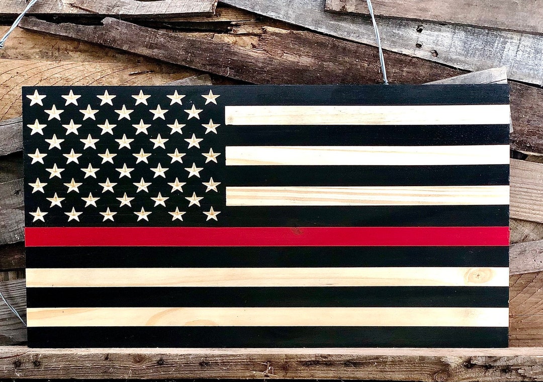 Customizable Thin Red Flag, Fireman, Support Our Fire Fighters - Etsy