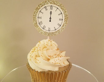 Personalised Vintage Steampunk Clock Edible Icing Birthday Party
