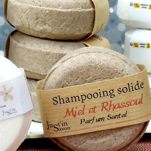 Solid shampoo, natural shampoo, rhassoul shampoo