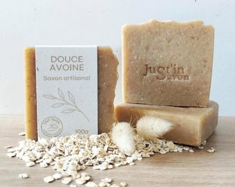 Savon artisanal adoucissant à l'avoine. Format 50g ou 100g