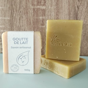 Handmade soap made from goat's milk, fragrance-free, with organic vegetable oils. image 1