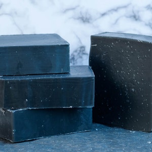 Activated charcoal soap, handmade soap, purifying soap, detoxifying soap. image 2