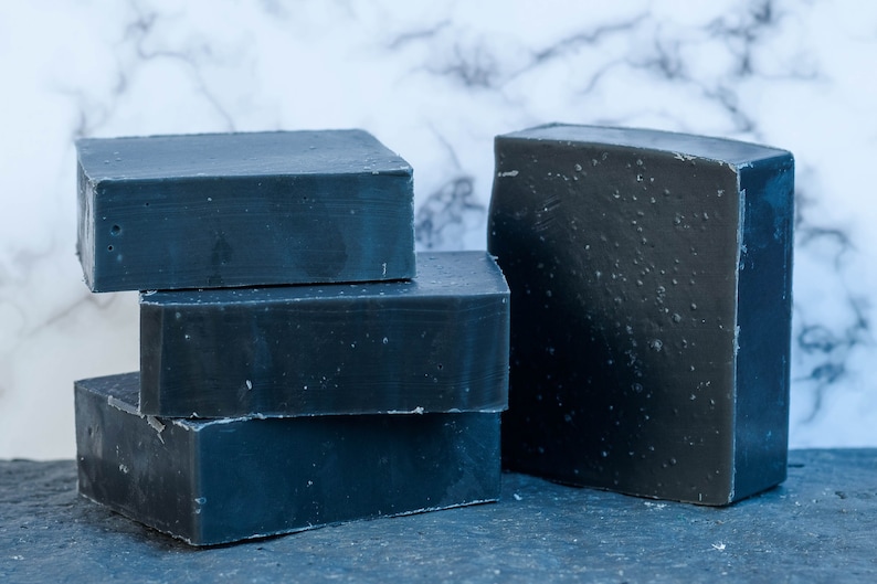 Activated charcoal soap, handmade soap, purifying soap, detoxifying soap. image 2