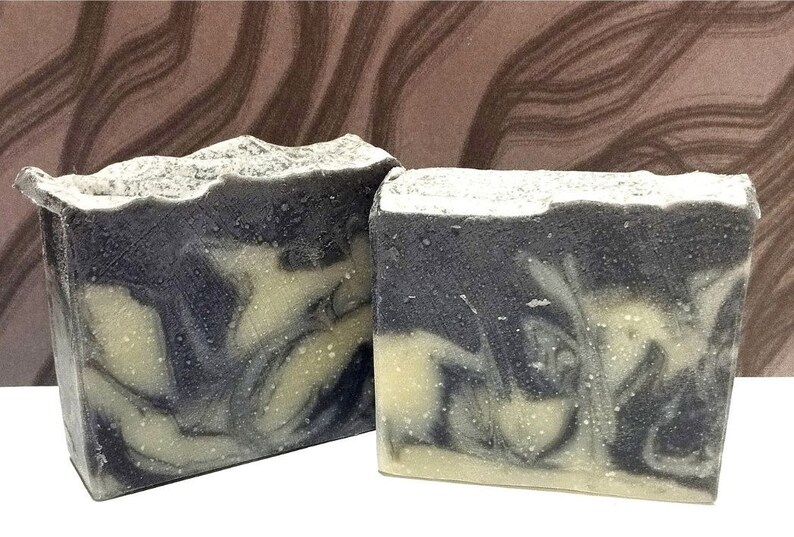 Activated charcoal soap, handmade soap, purifying soap, detoxifying soap. image 3