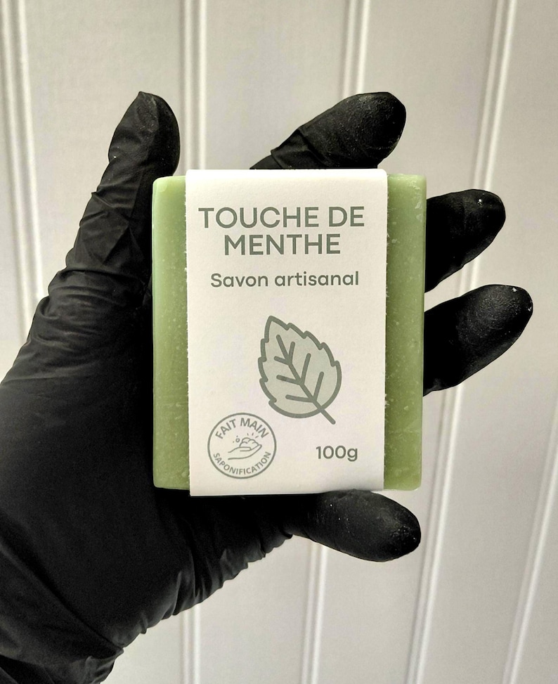 Handmade avocado oil soap with a mojito-style mint scent. Available in 50g or 100g sizes. 100g