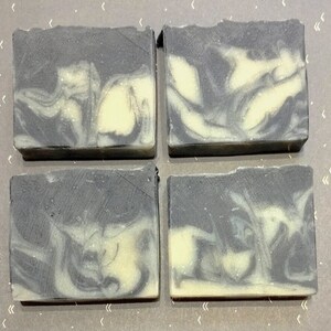 Activated charcoal soap, handmade soap, purifying soap, detoxifying soap. image 4