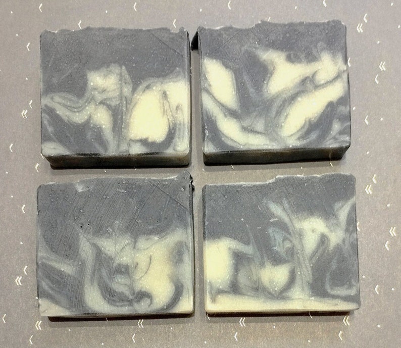 Activated charcoal soap, handmade soap, purifying soap, detoxifying soap. image 4