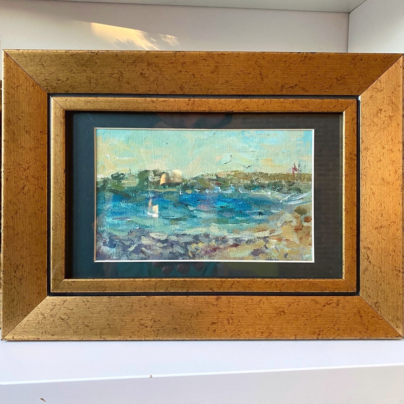 Framed Original Seascape. Frame included. Summer Home Decor. Etsy