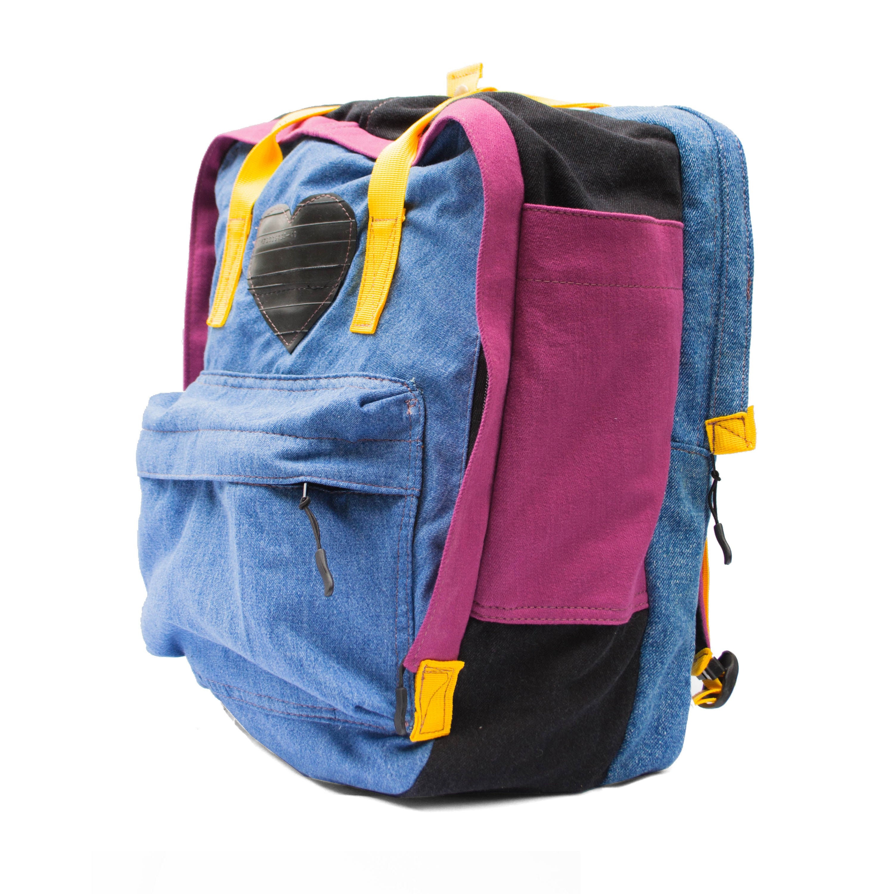 denim school backpack