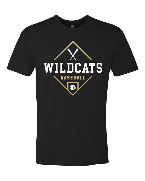 Wildcat Baseball T Shirt Design Athletics BOLD SPORTS SCHOOL Vector Custom Colors