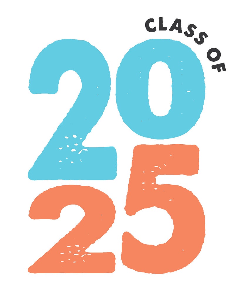Class of 2025 Shirt Design BIG BOLD BLOCK School Graduate Etsy