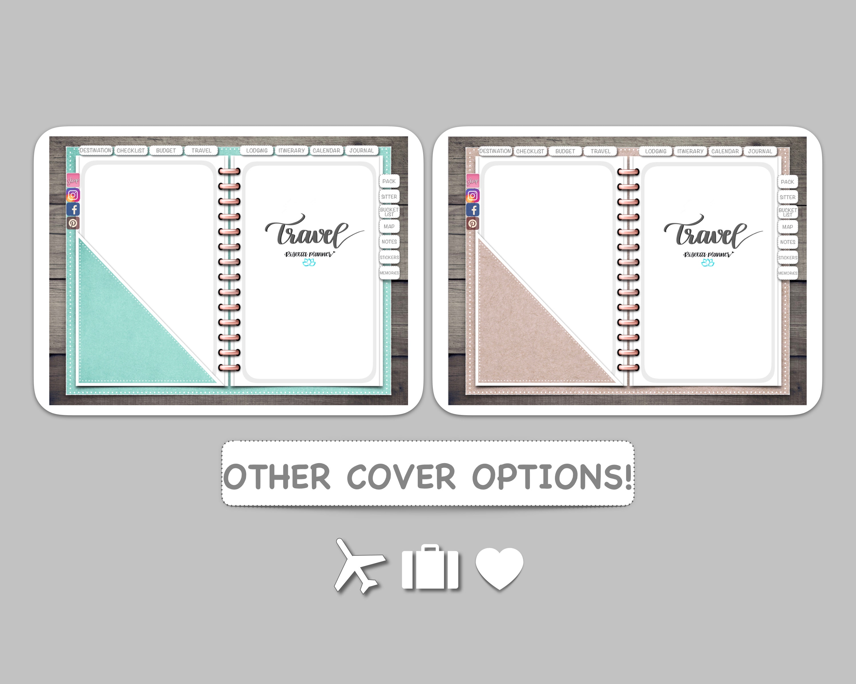 TRAVEL PLANNER Leavesdigital Plannergoodnotesfree Digital Etsy