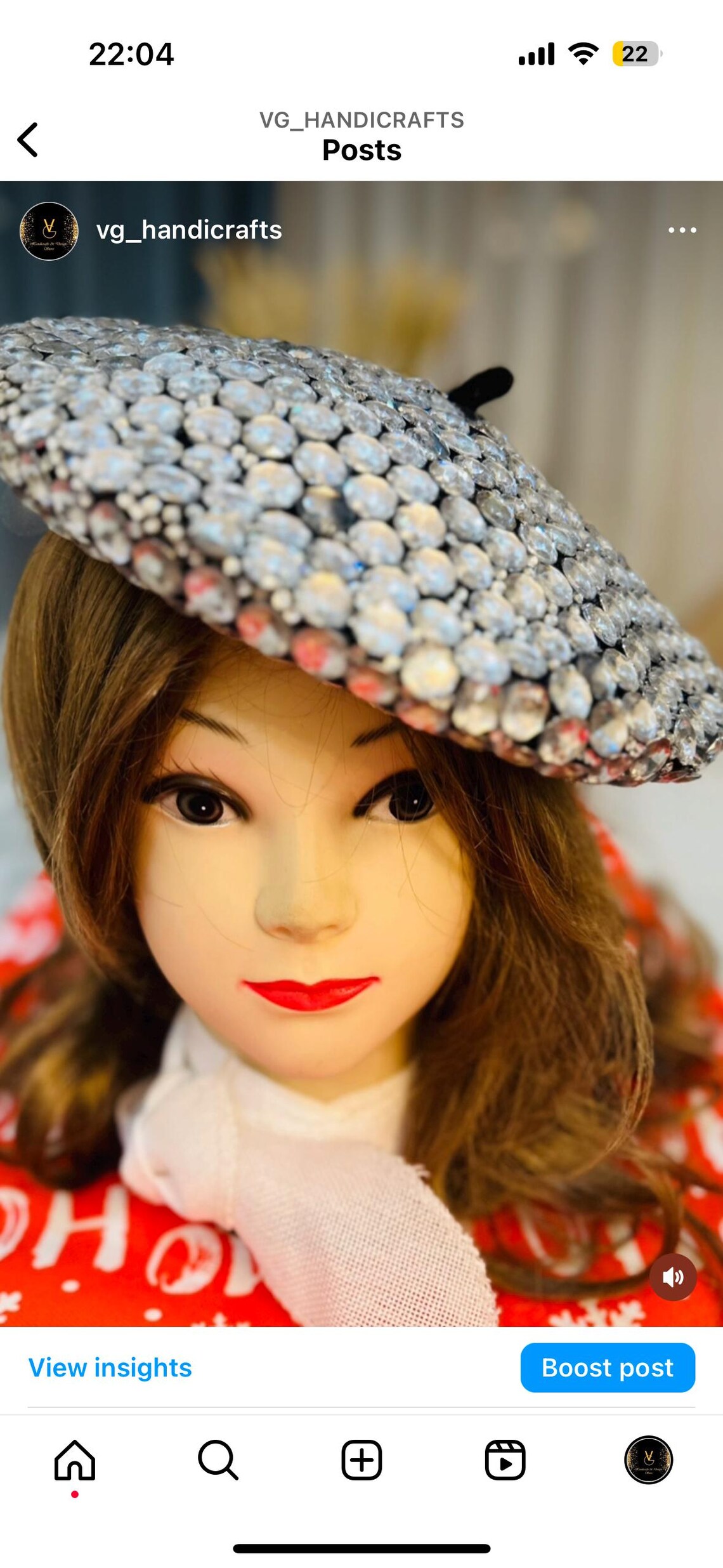 Vintage Shiny Beret