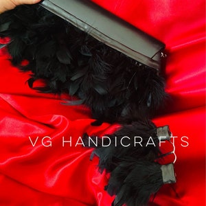 Simply Divine Feather Clutch In Black main image 1