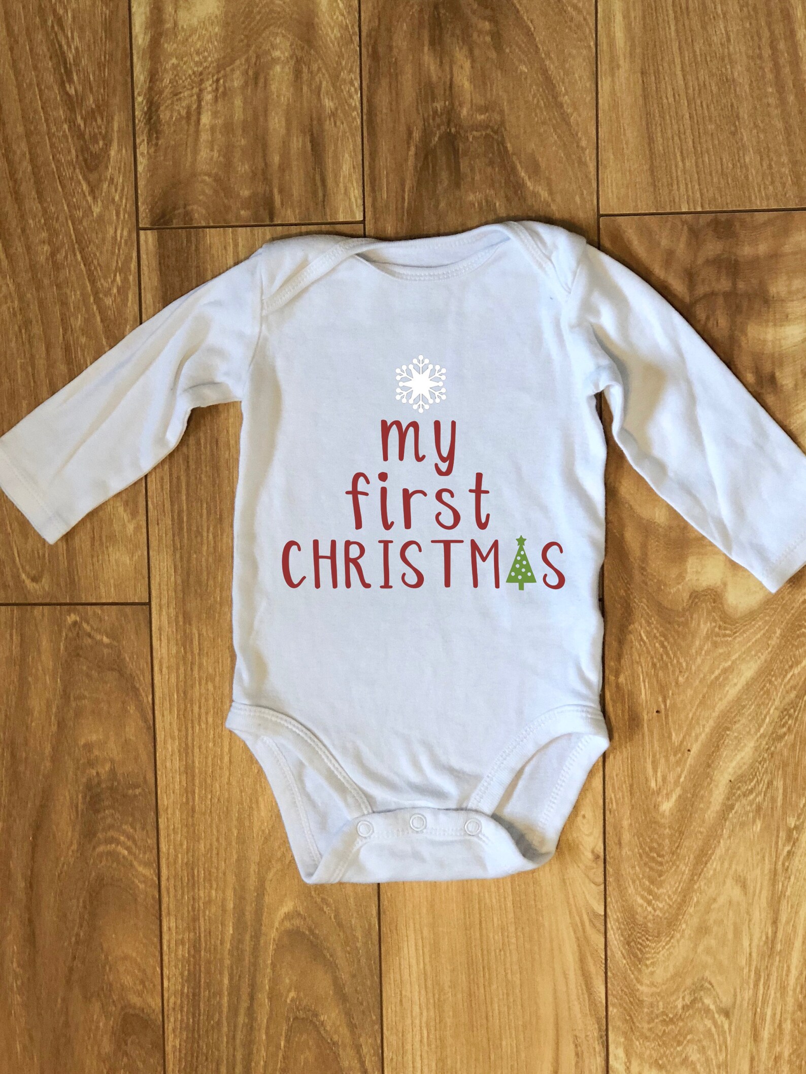 Baby's First Christmas Iron On Decal My First Christmas Etsy