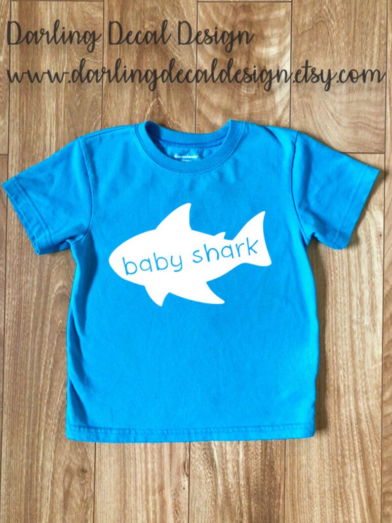 Baby Shark iron on decal Baby Shark Onesie iron on Baby Etsy