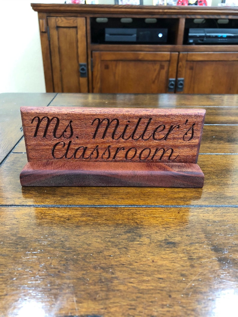 Desk Name Plate Custom Name Sign Personalized Desk Name Etsy