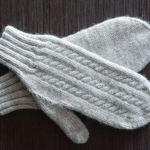 Варежки из альпаки женские Варежки ручной работы Шерстяные варежки