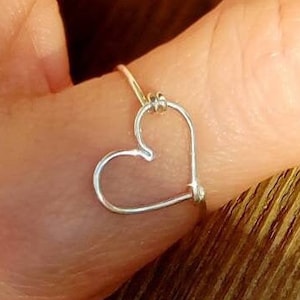 Open Heart Thumb Rings For Women. Sterling Silver Jewellery. Simple Index Finger Rings. Promise Rings. Dainty. Minimalist Rings.