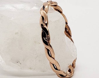 Twisted Copper Wide Band. Stackable Rings For Women. Rings For Men. Index Finger Ring. Wide Thumb Ring. Pinky Rings. Healing Rings.