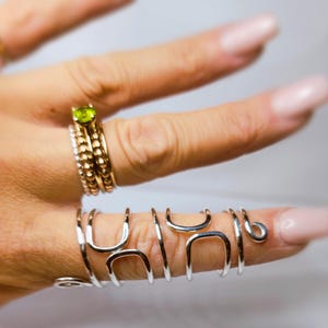 Argentium Fine Silver Arthritis Splint Ring: Adjustable Ornate Knuckle Brace